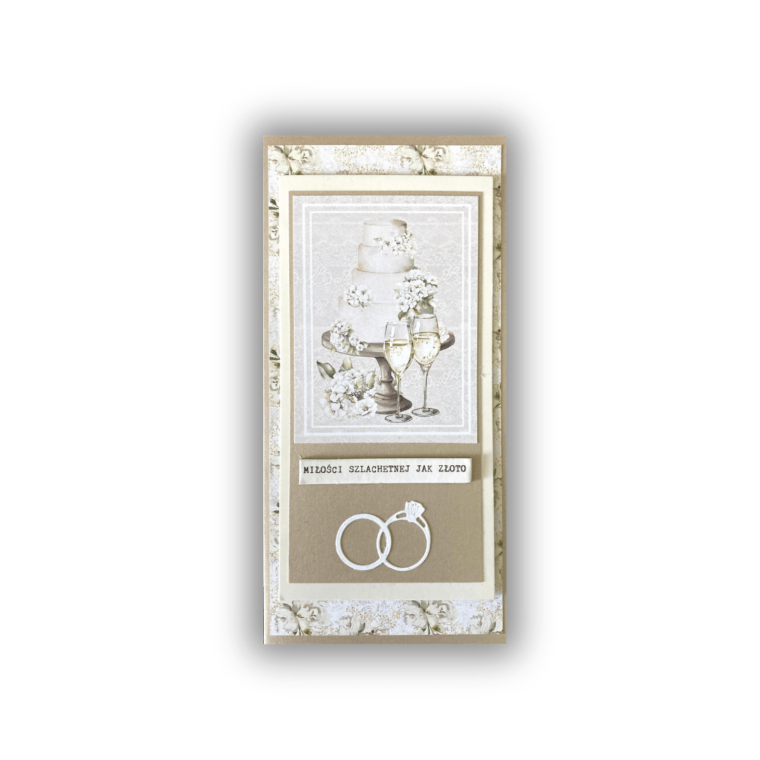 Kartki na Dobre, kartka ślubna, tort ślubny, szampan, miłość, ślub