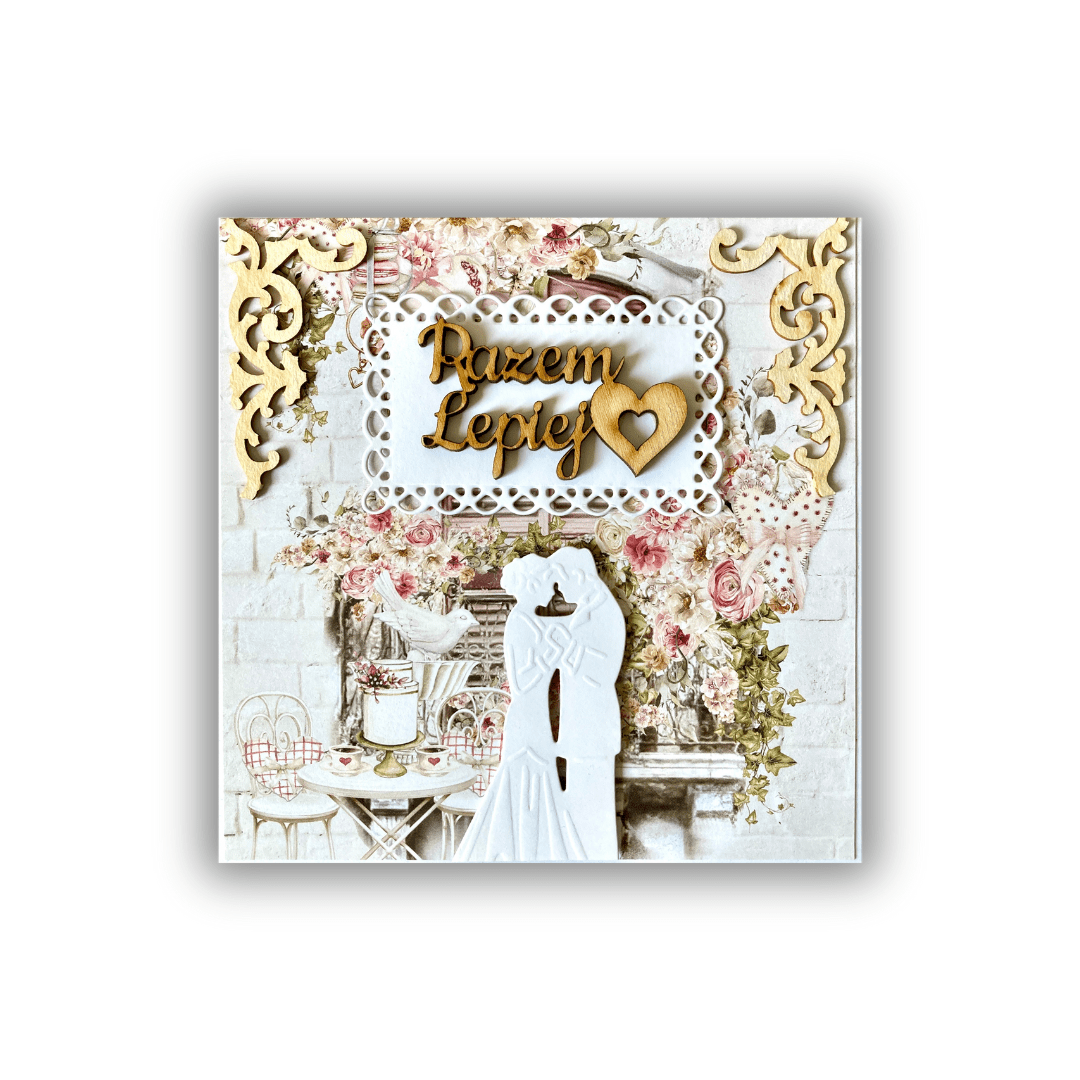 Kartki na Dobre, kartka ślubna, miłość, para młoda, ślub, tekturki